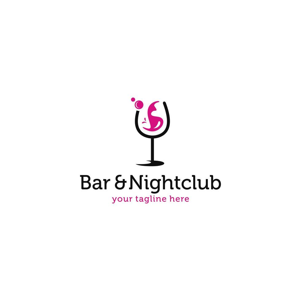 plantilla de vector de logotipo de bar y discoteca