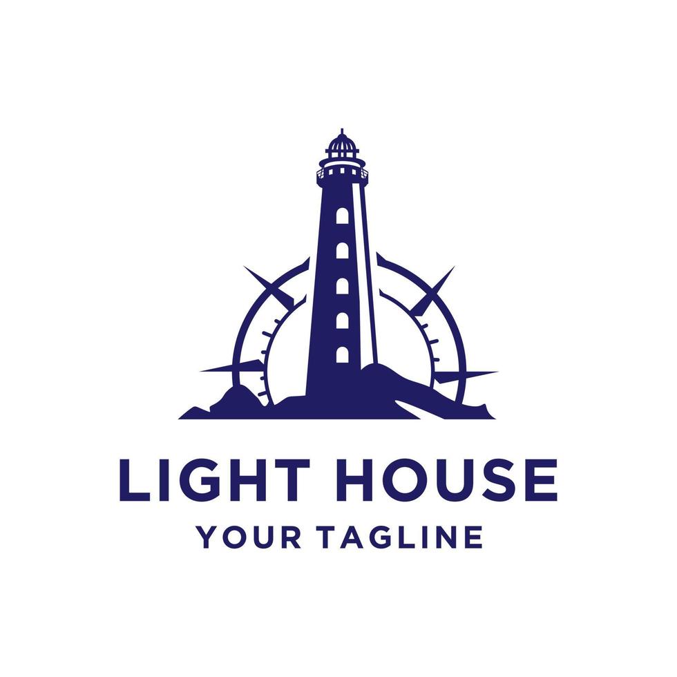 Lighthouse Logo design Vector illustration