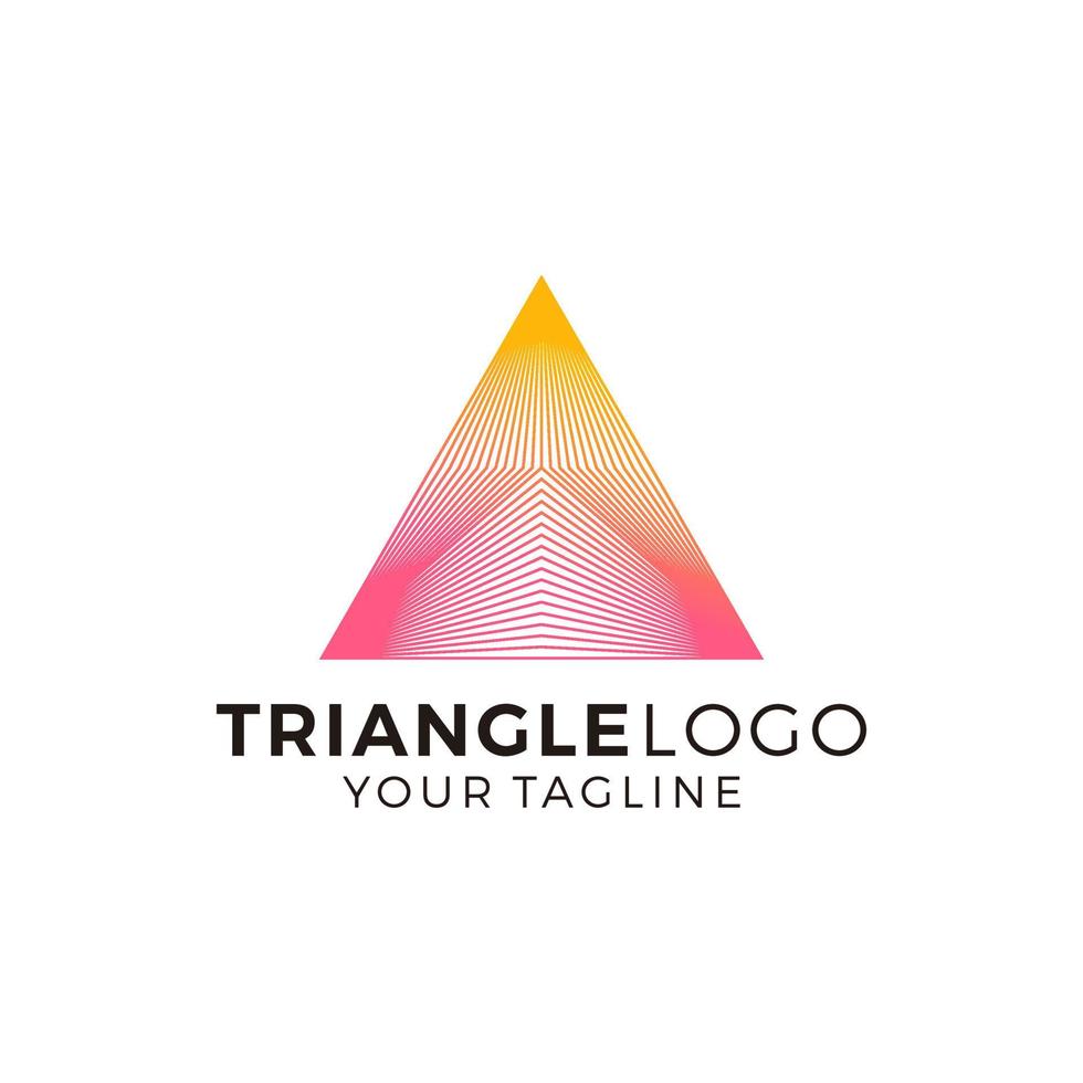 Abstract Triangle Multicolored Logo Design Vector Illustration