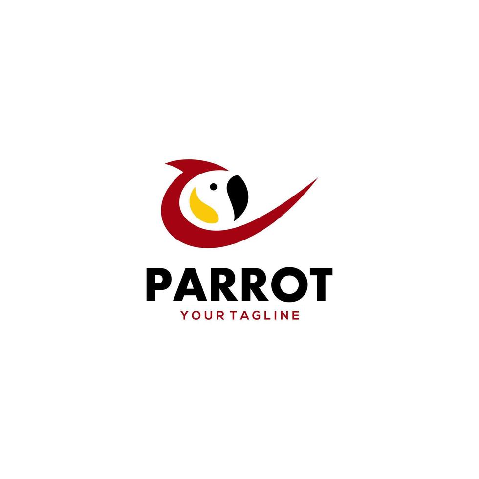 Parrot Logo Design Vector illustration