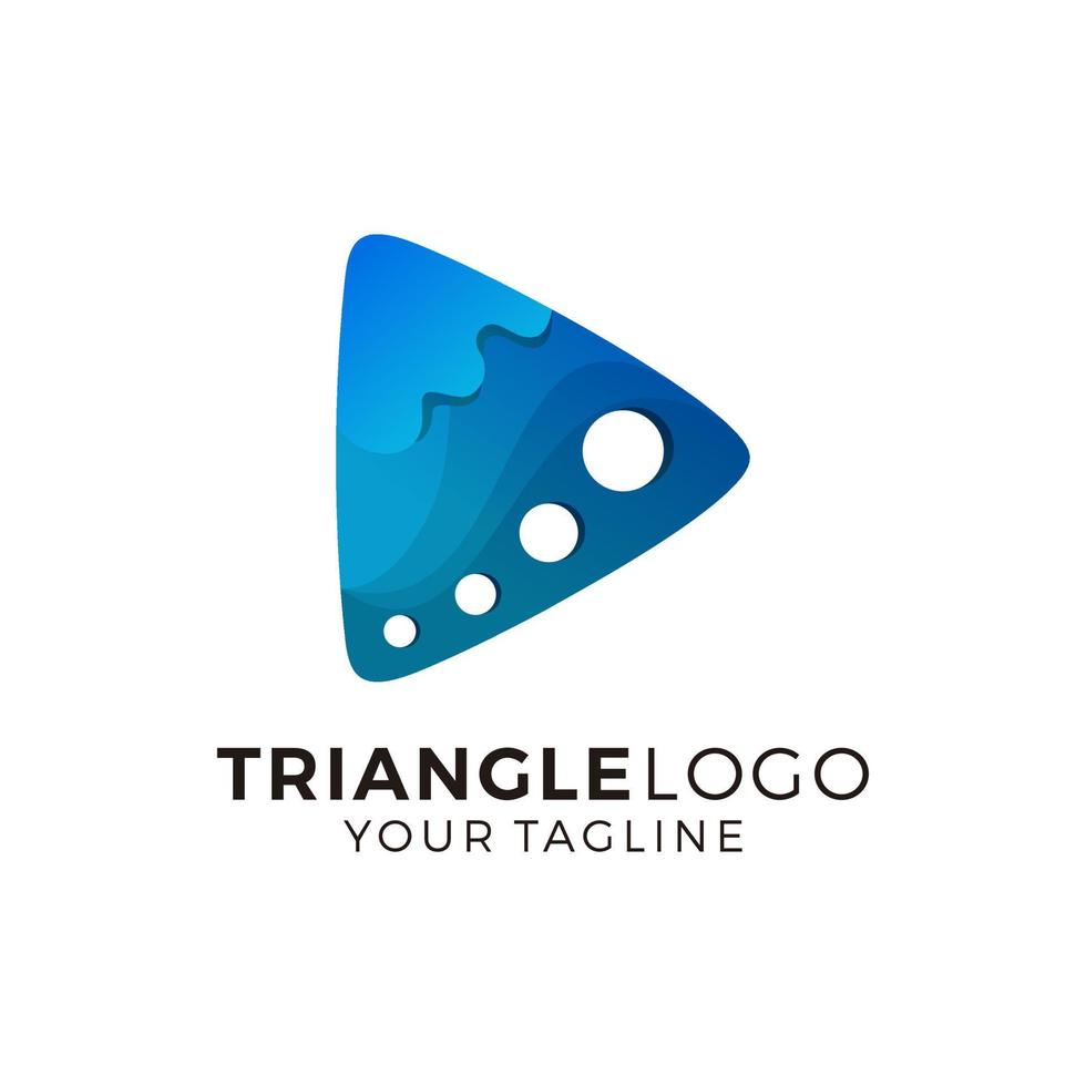 Abstract Triangle Multicolored Logo Design Vector Illustration