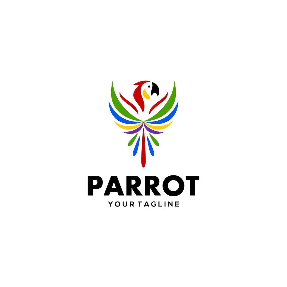 Parrot Logo Design Vector illustration