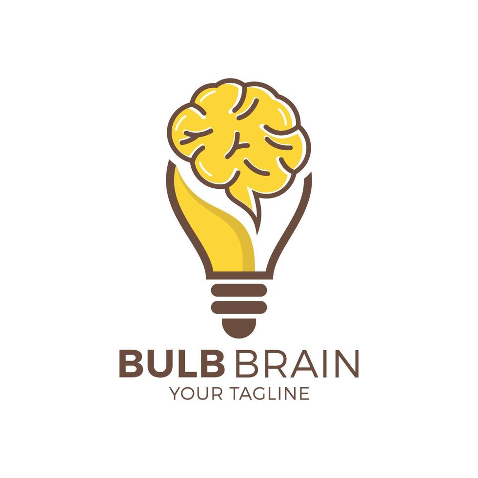 brain bulb icon symbol design. creative idea logo designs template vector