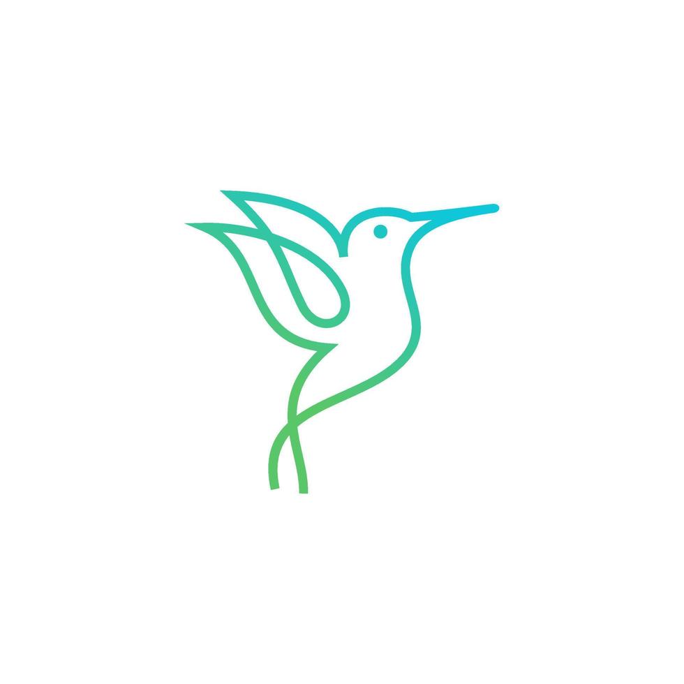 bird line art logo icon and Symbol Vector template
