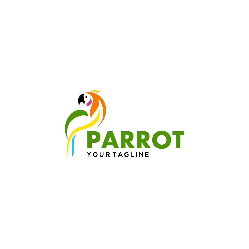 Parrot Logo Design Vector illustration