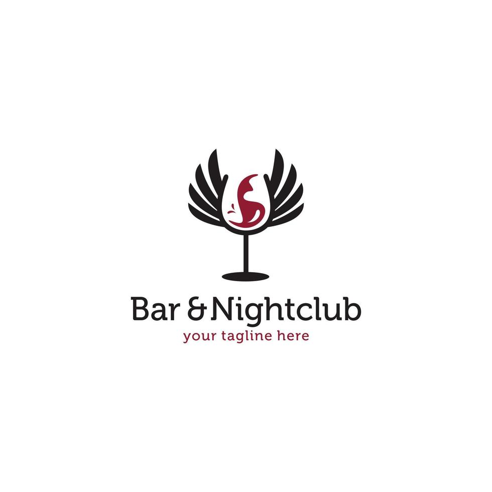 plantilla de vector de logotipo de bar y discoteca