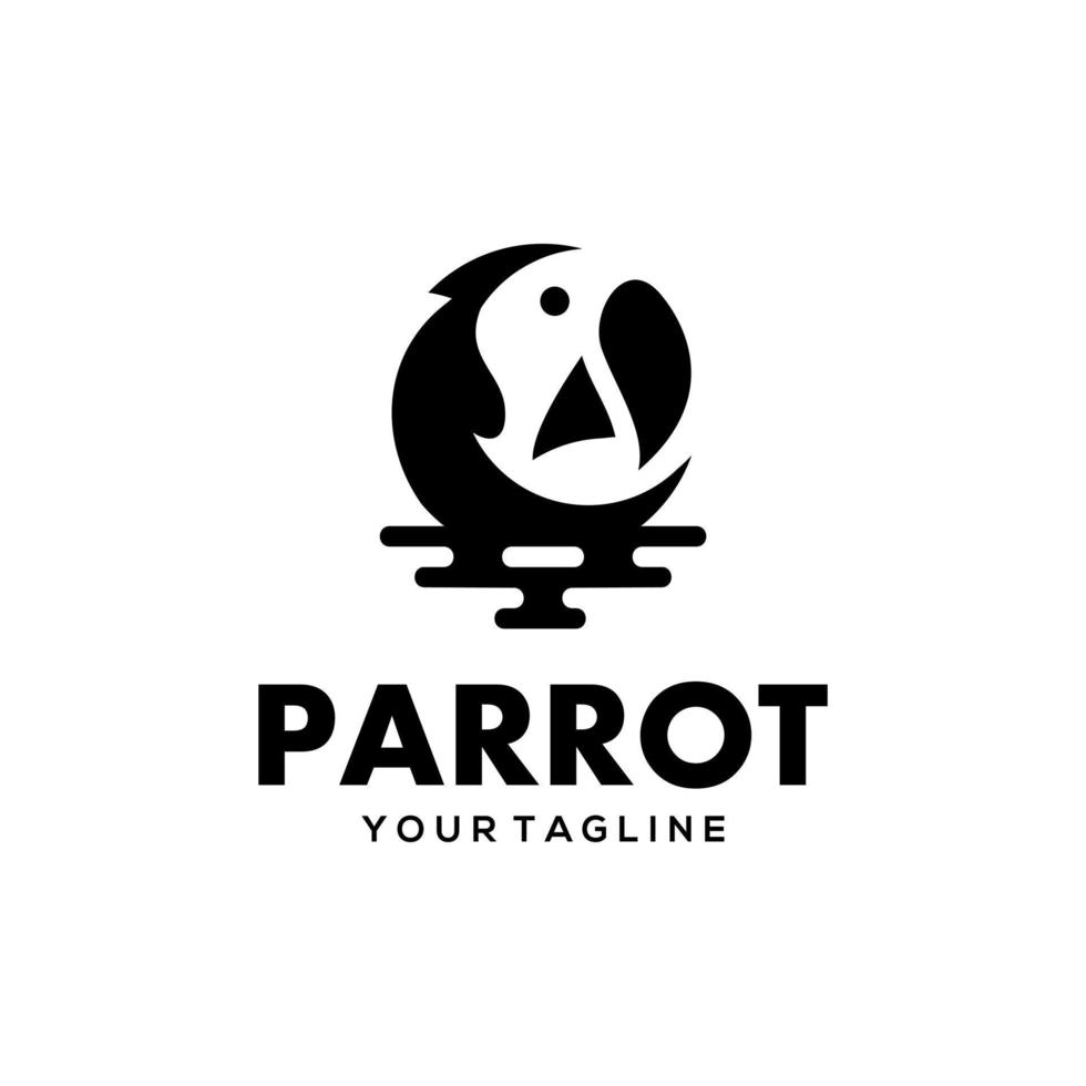 Parrot Logo Design Vector illustration