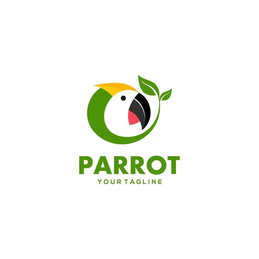 Parrot Logo Design Vector illustration