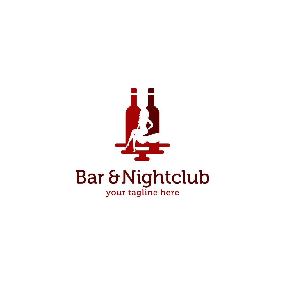 plantilla de vector de logotipo de bar y discoteca