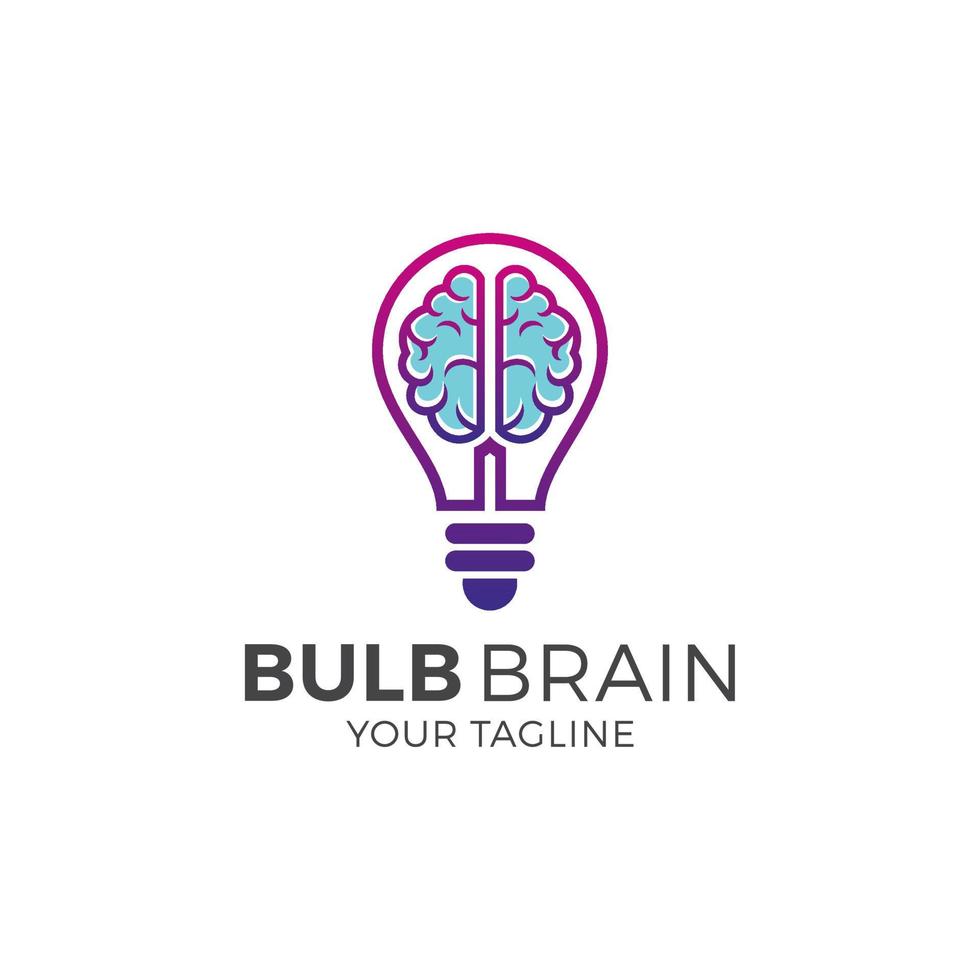 brain bulb icon symbol design. creative idea logo designs template vector