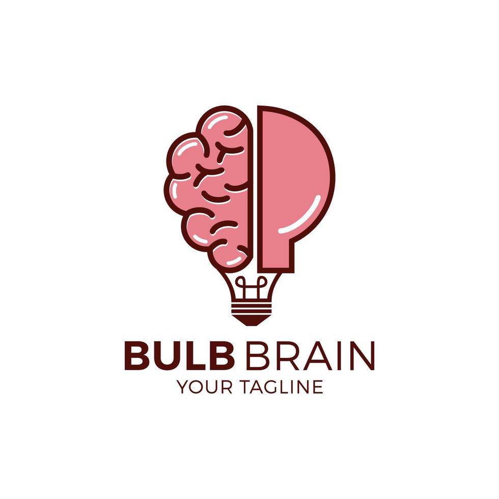 brain bulb icon symbol design. creative idea logo designs template vector