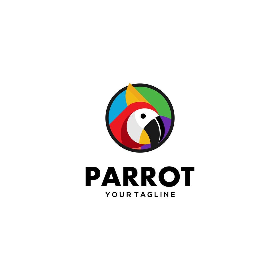 Parrot Logo Design Vector illustration