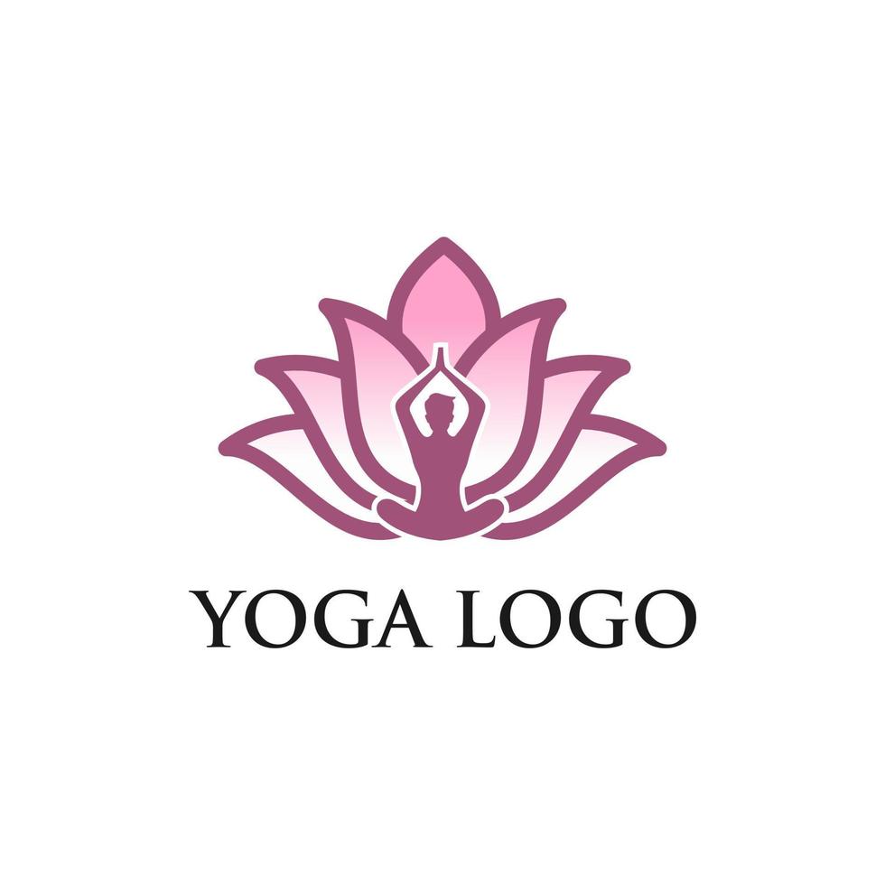 plantilla de vector de diseño de logotipo de yoga