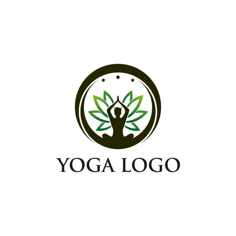 plantilla de vector de diseño de logotipo de yoga