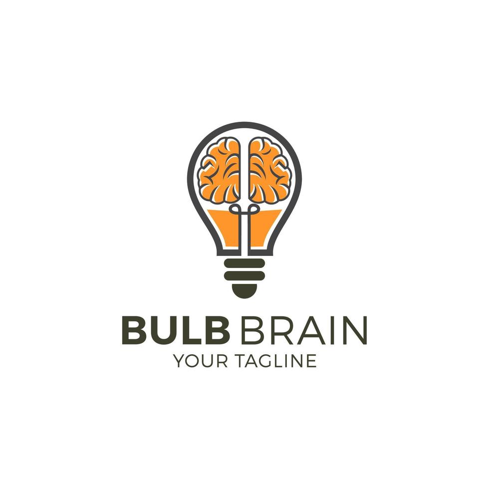 brain bulb icon symbol design. creative idea logo designs template vector
