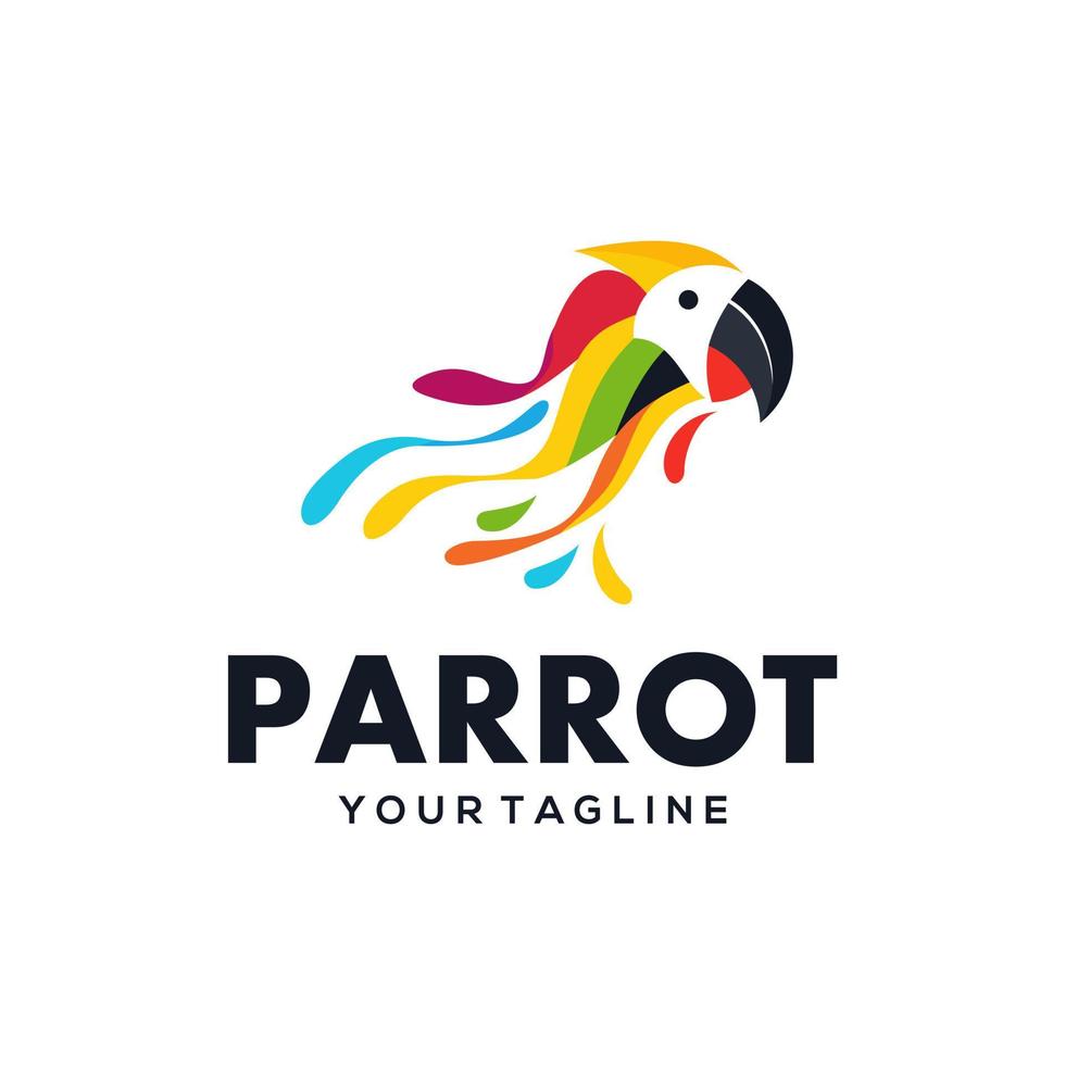 Parrot Logo Design Vector illustration