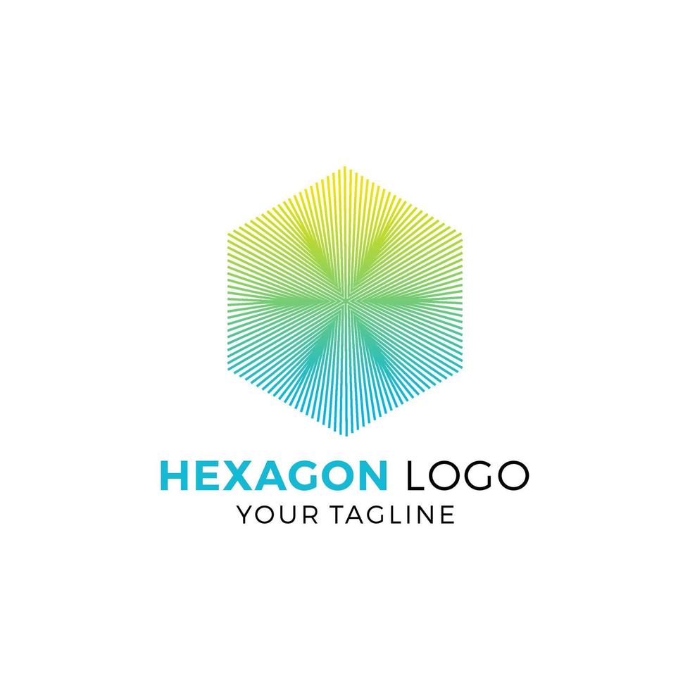 Colorful hexagon Logo Design Vector Illustration