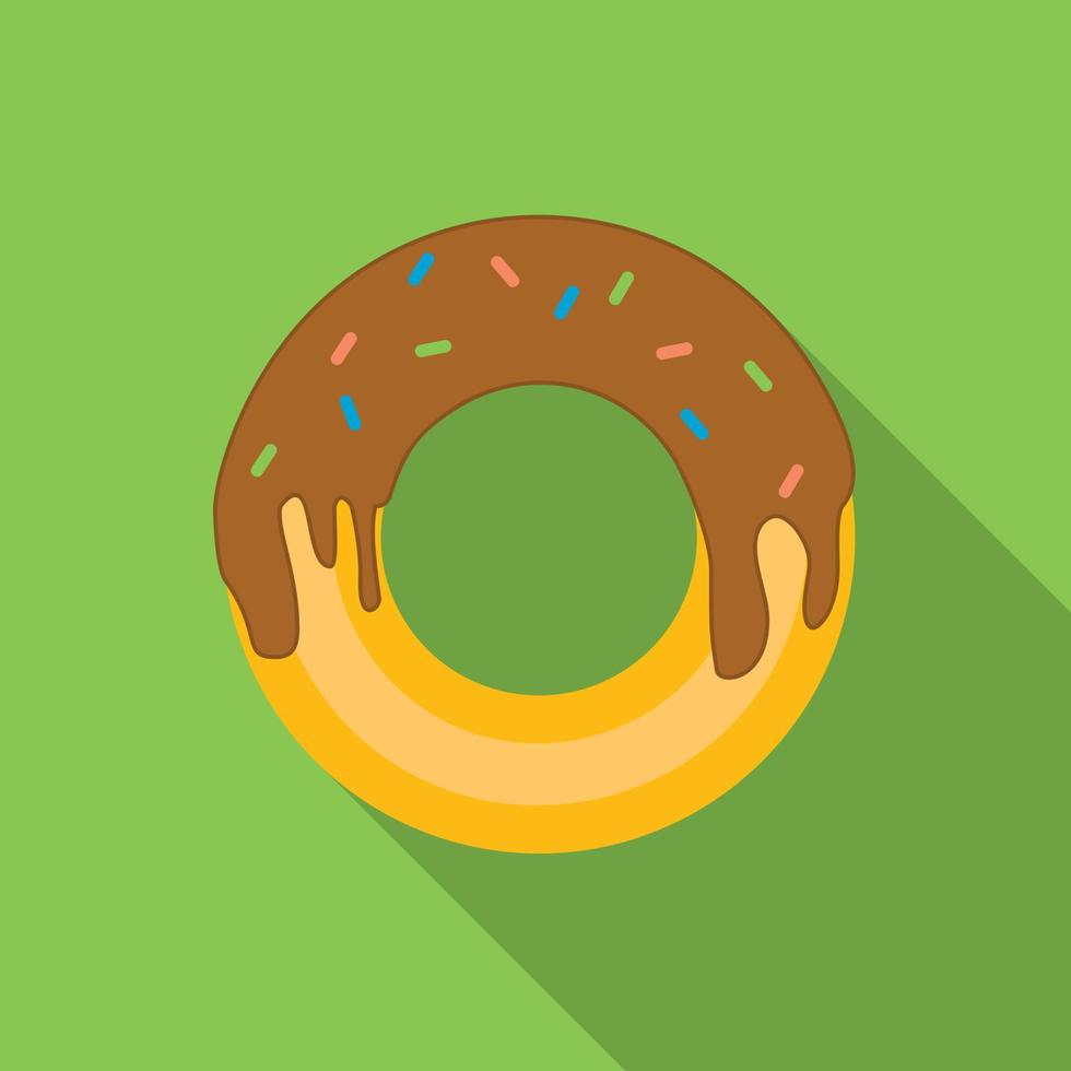 donut icono plano vector