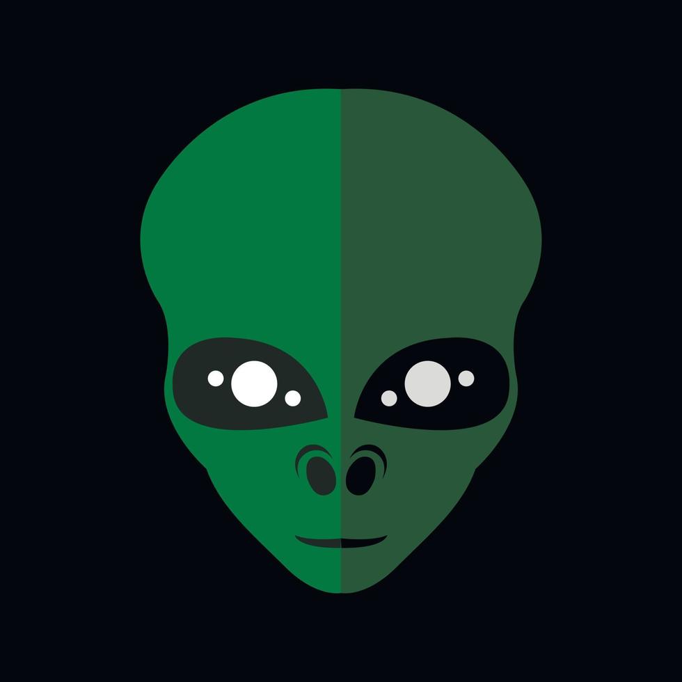 Alien flat icon vector