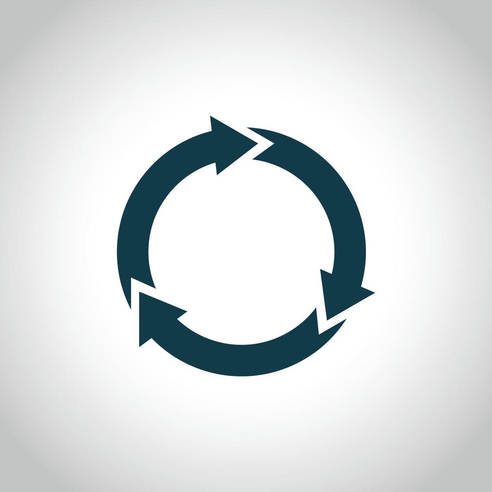 Circle arrow icon simple vector. Round circle vector