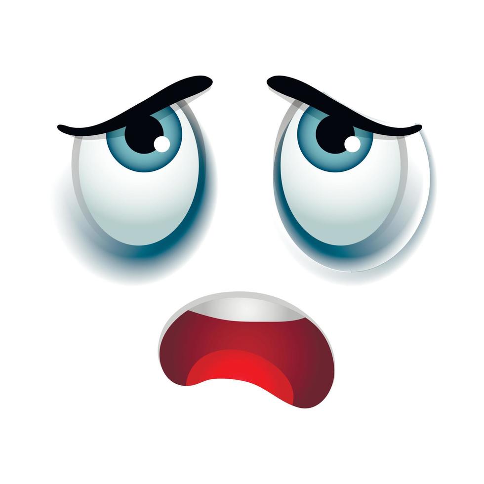 Tired emoticon sign vector