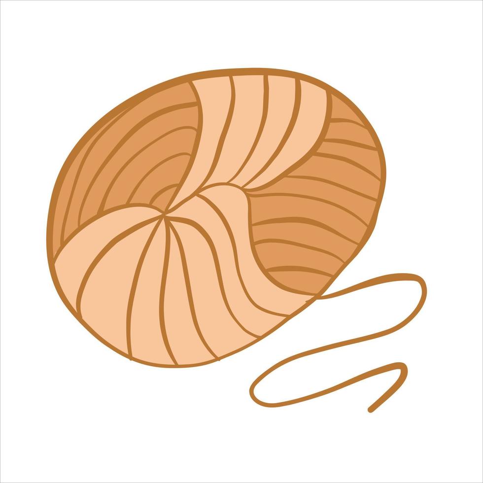 Vector illustration colored in doodle style. Yarn for knitting.
