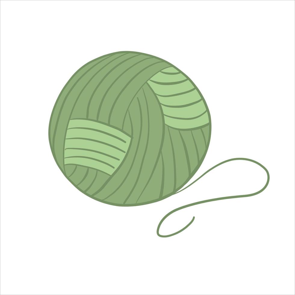 Vector illustration colored in doodle style. Yarn for knitting.