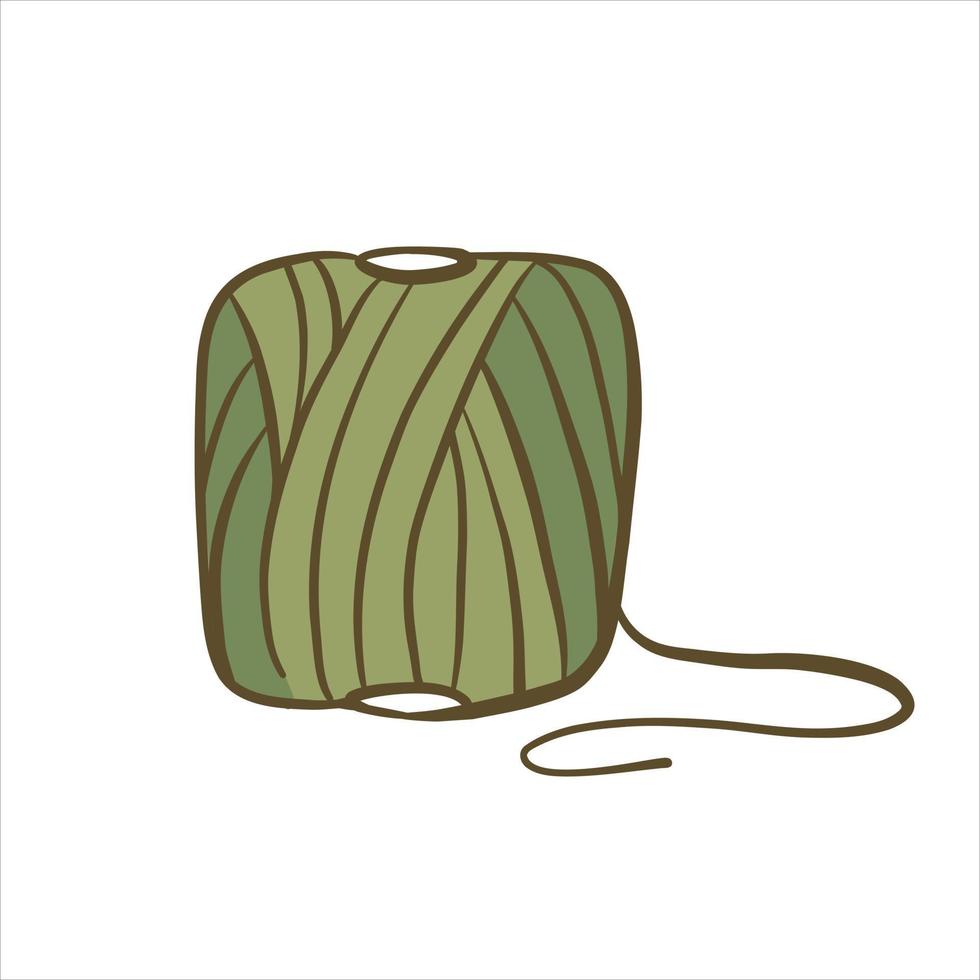 Vector illustration colored in doodle style. Yarn for knitting.