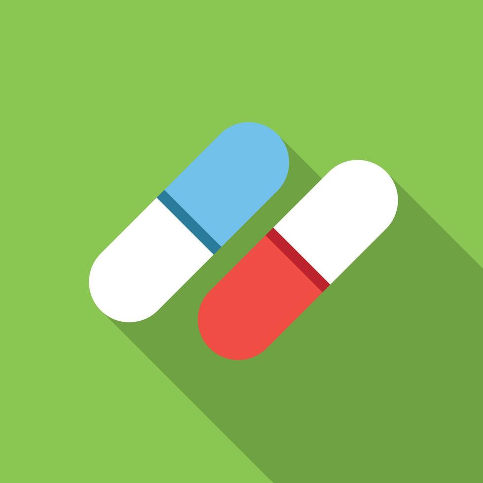 Pills flat icon vector