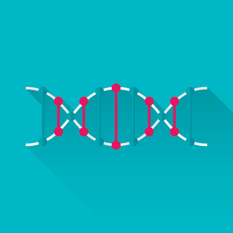 DNA flat icon vector