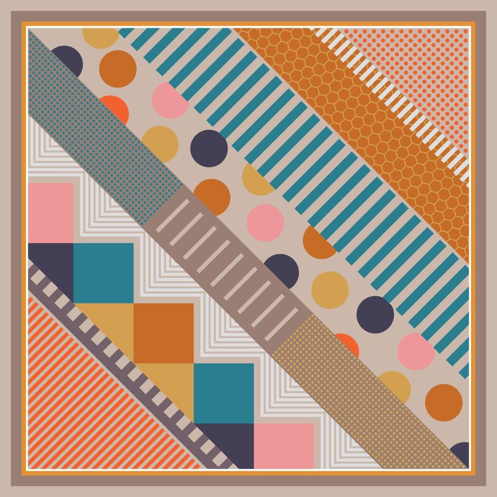 design for hijab or scarf vector