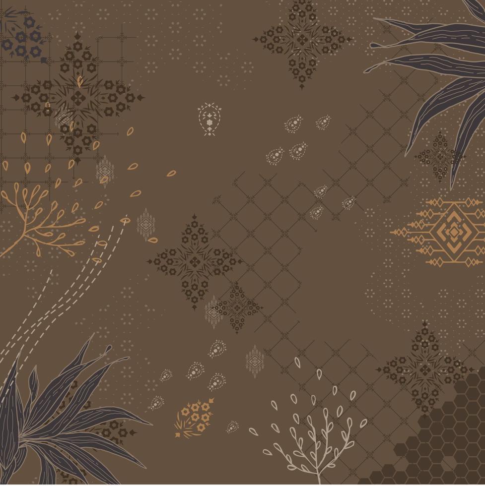 design for hijab or scarf vector