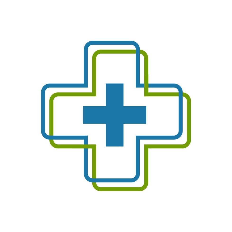 diseño de logotipo médico. logotipo de atención médica. ilustración de plantilla de vector de salud de farmacia