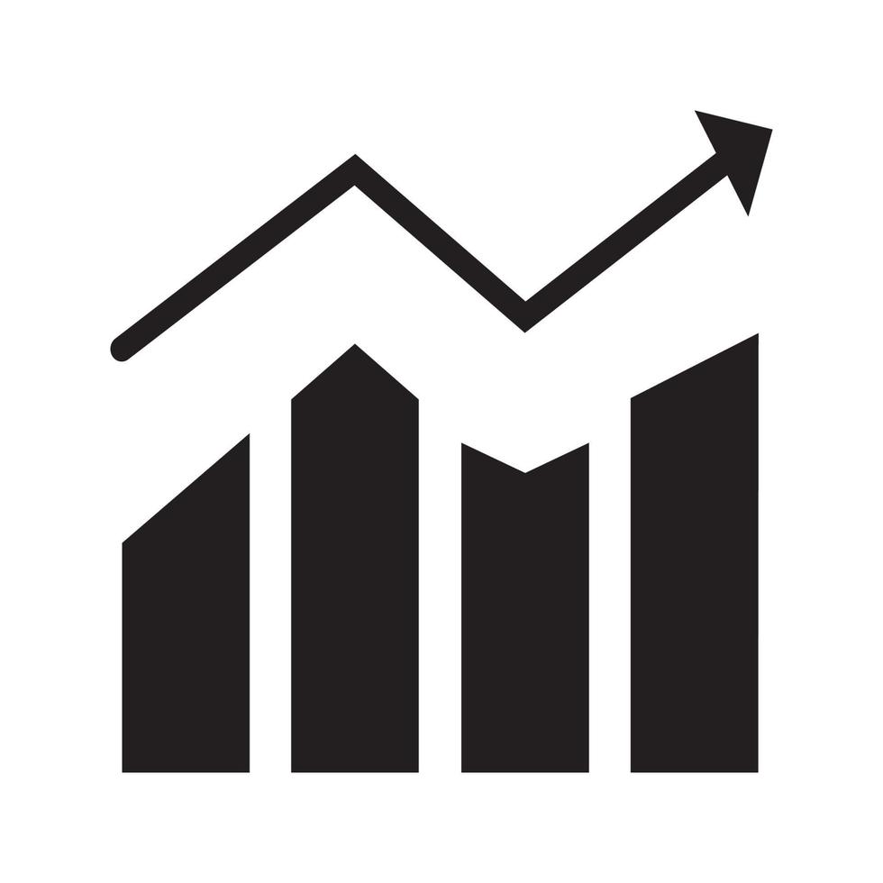 Growth statistics business icon vector