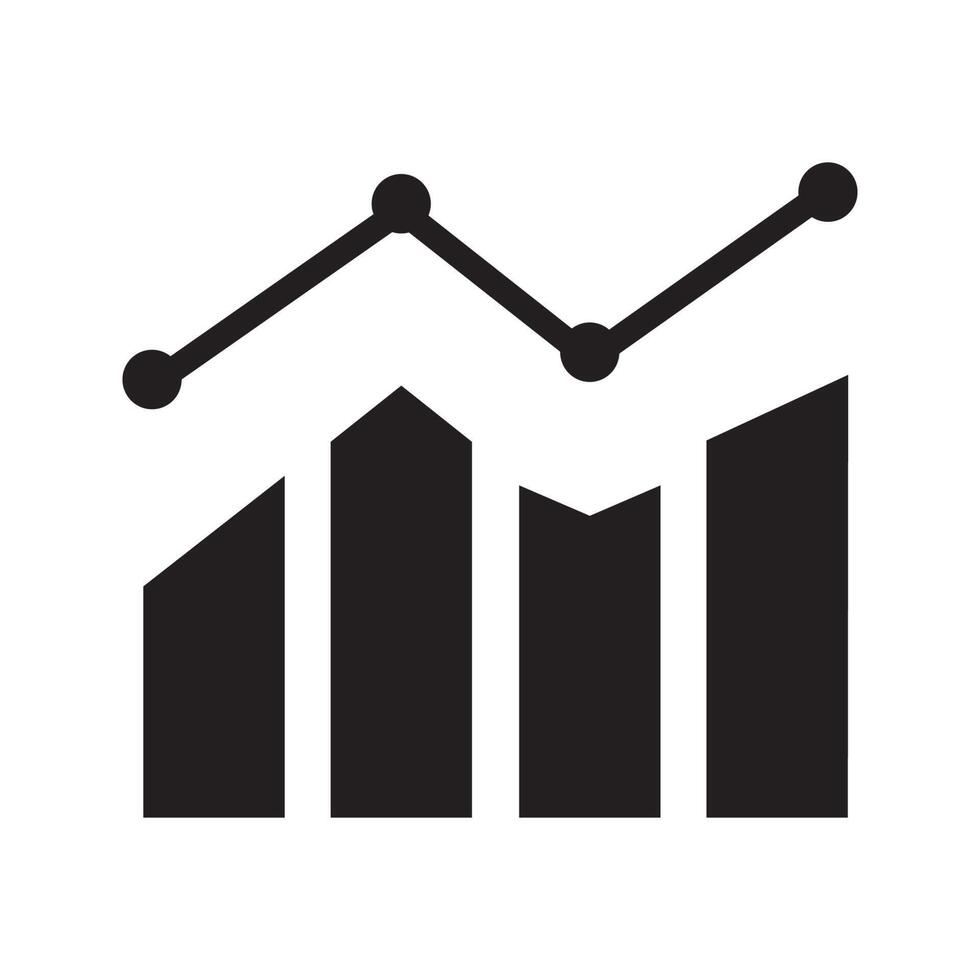 Growth statistics business icon vector