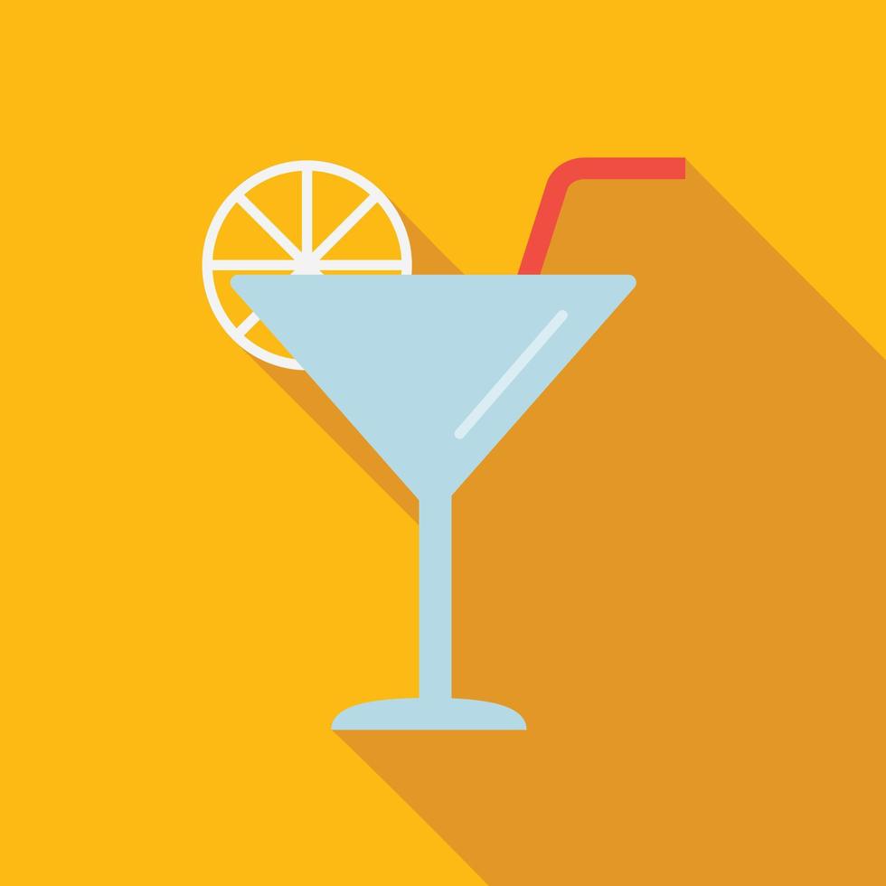 Coctail flat icon vector