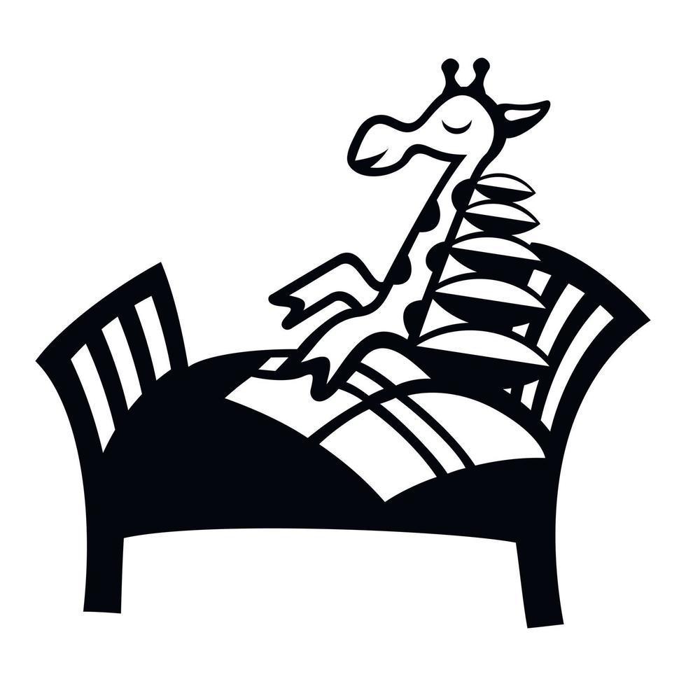 Giraffe on the bed vector