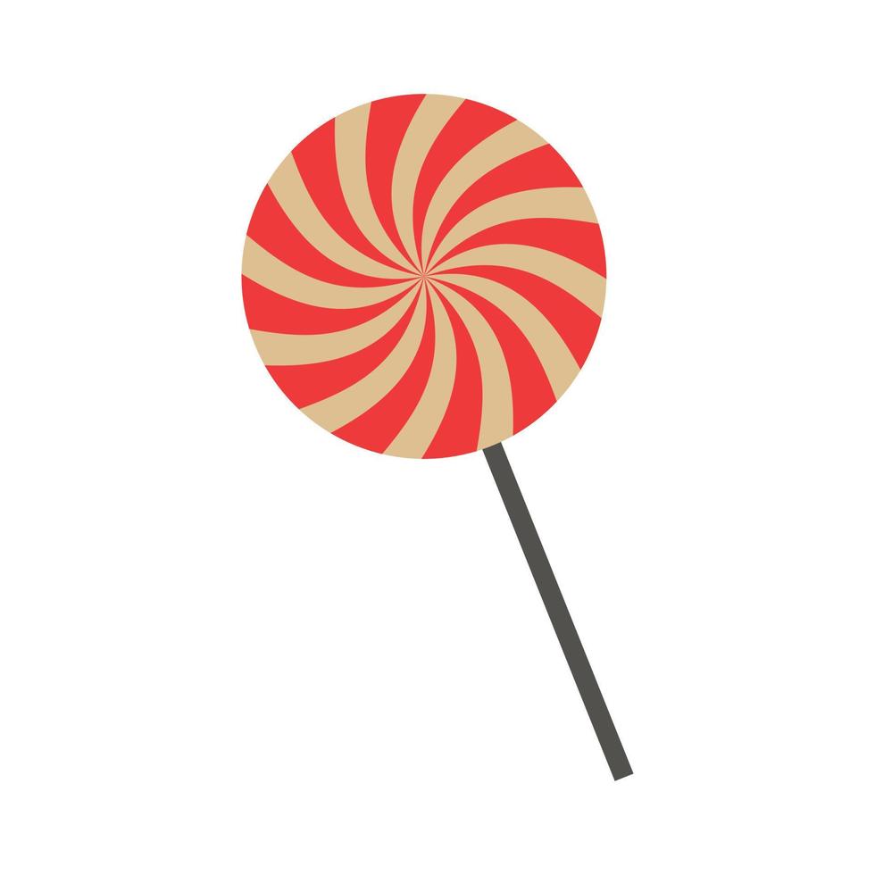 Sweet lollipop icon flat vector. Stick lolipop vector