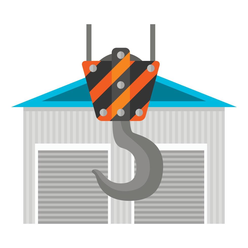 New warehouse flat icon vector