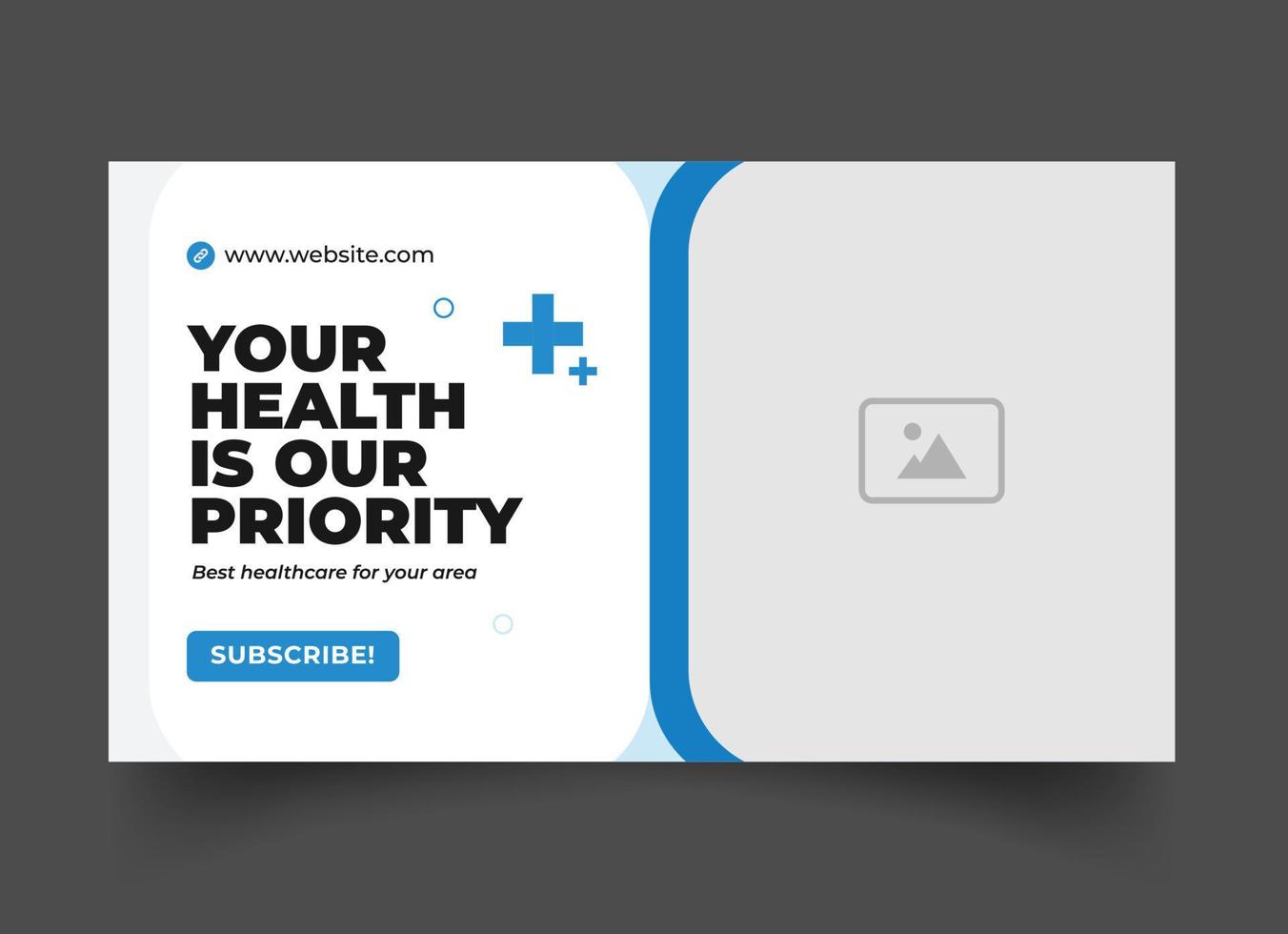 video thumbnail for live stream medical healthcare web promotion banner template vector