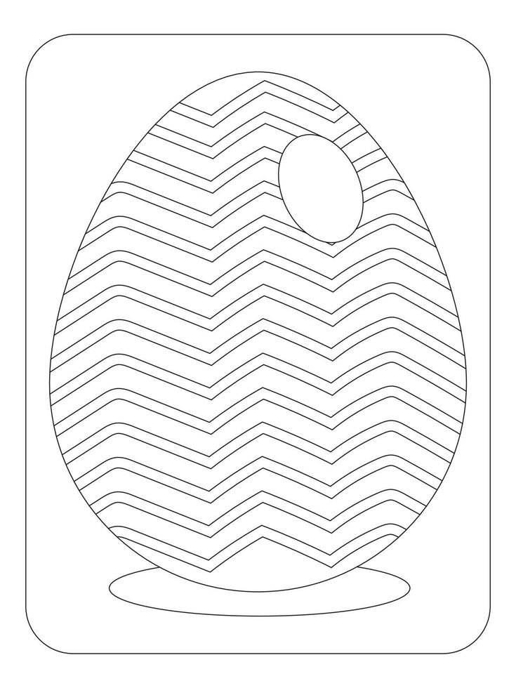 Easter bunny eggs coloring page vector