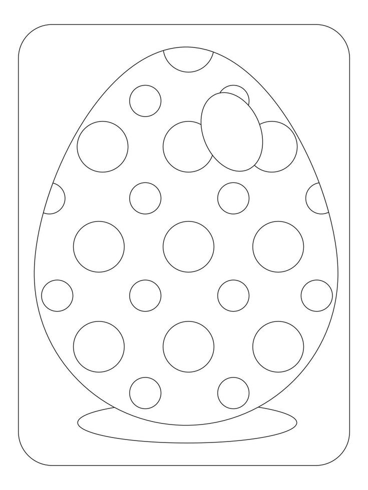 Easter bunny eggs coloring page vector