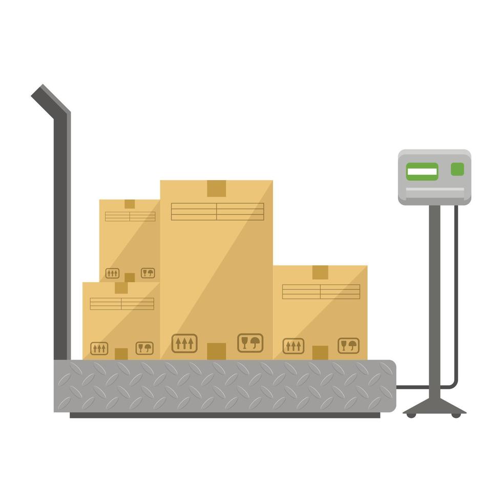 Boxes on the scales vector