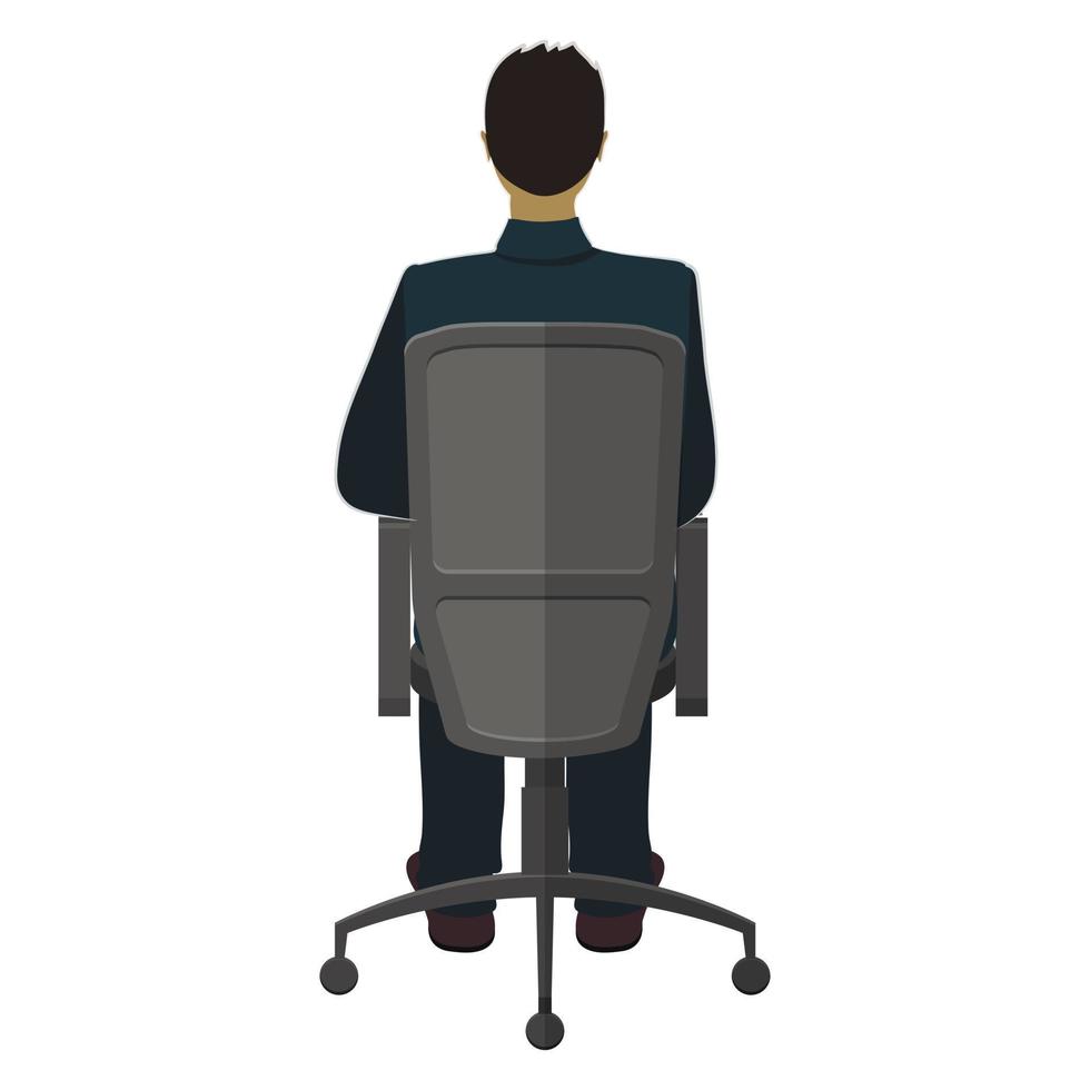 Man in chair vector