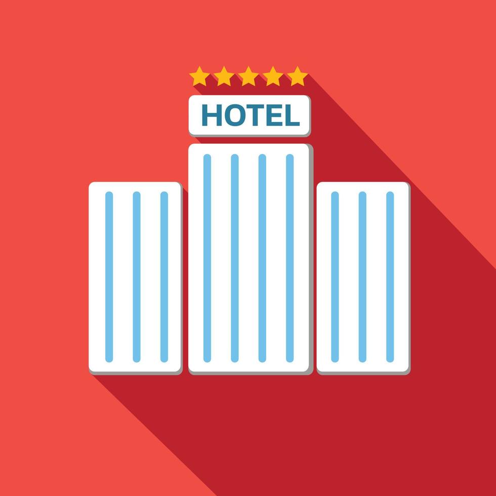 Hotel colored flat icon vector