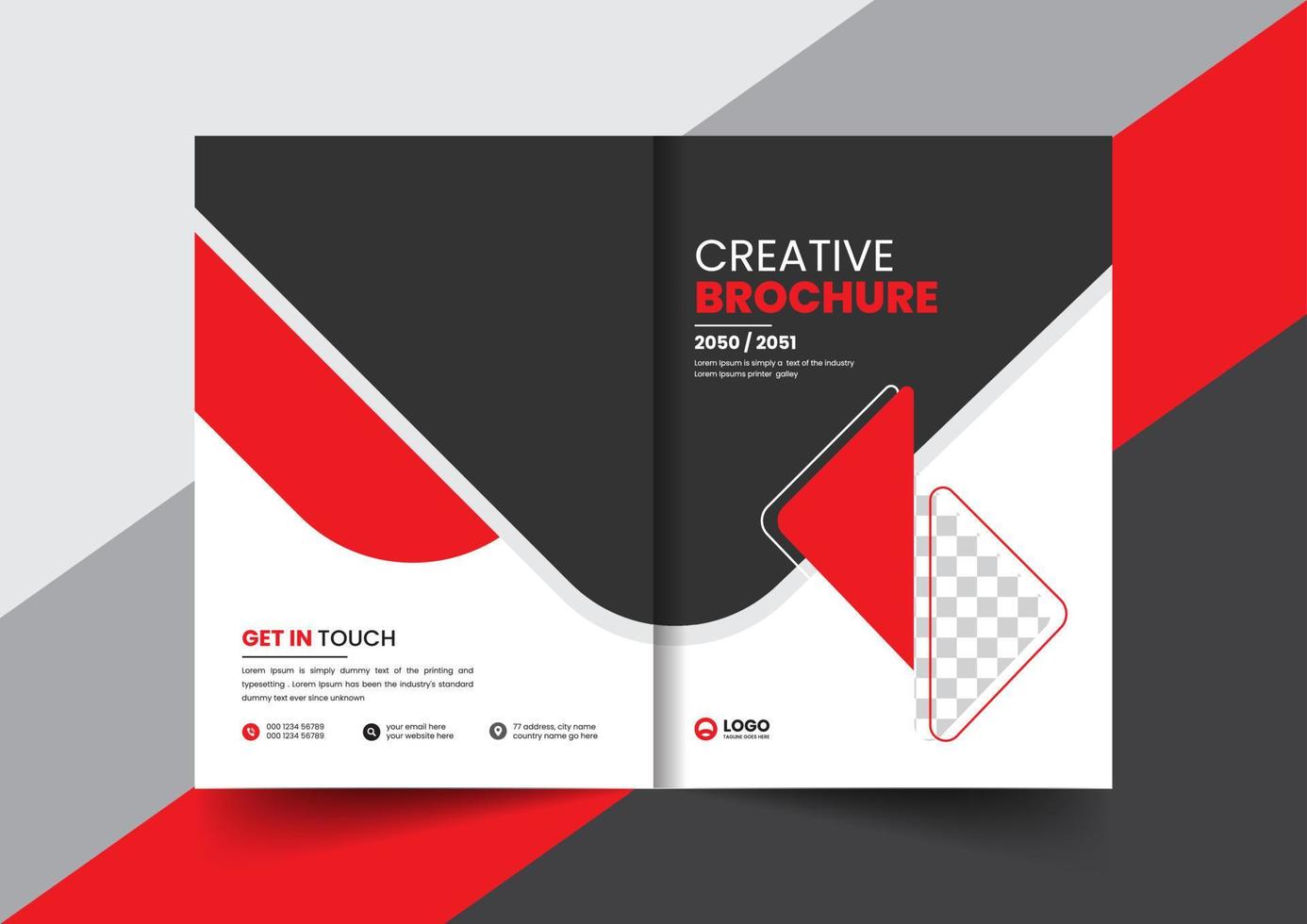 corporate company profile brochure annual report booklet proposal cover page layout concept design vector