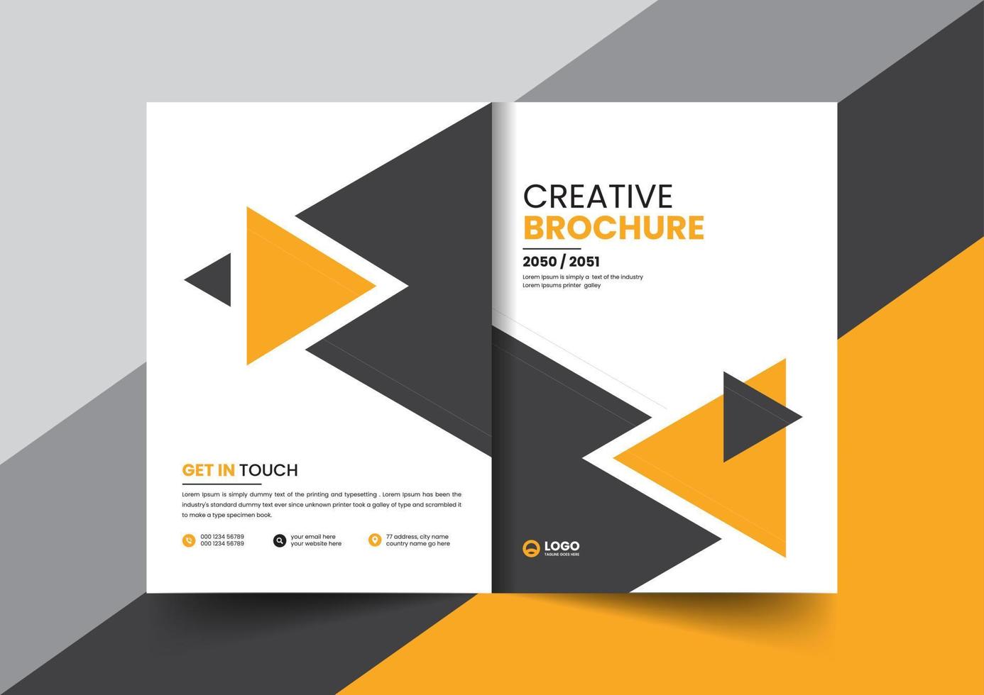 corporate company profile brochure annual report booklet proposal cover page layout concept design vector