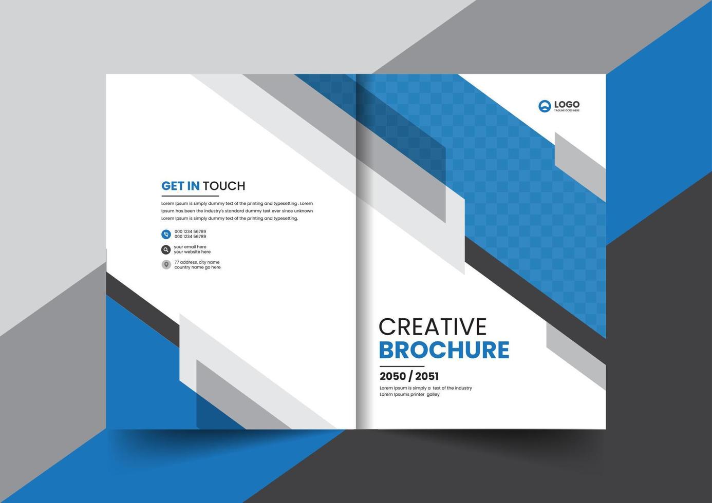 corporate company profile brochure annual report booklet proposal cover page layout concept design vector
