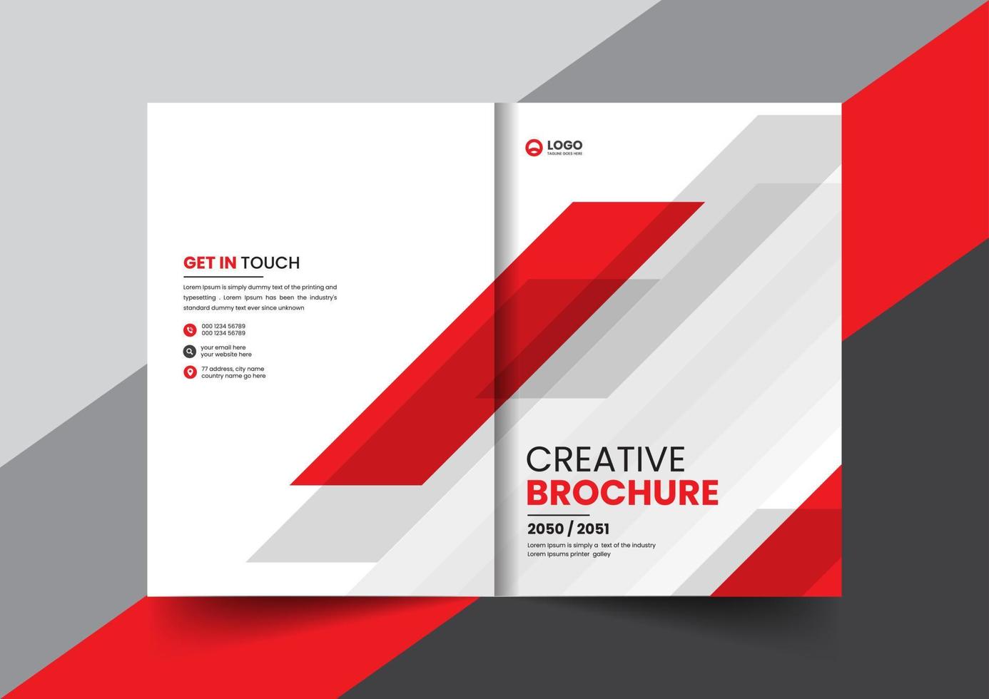 corporate company profile brochure annual report booklet proposal cover page layout concept design vector