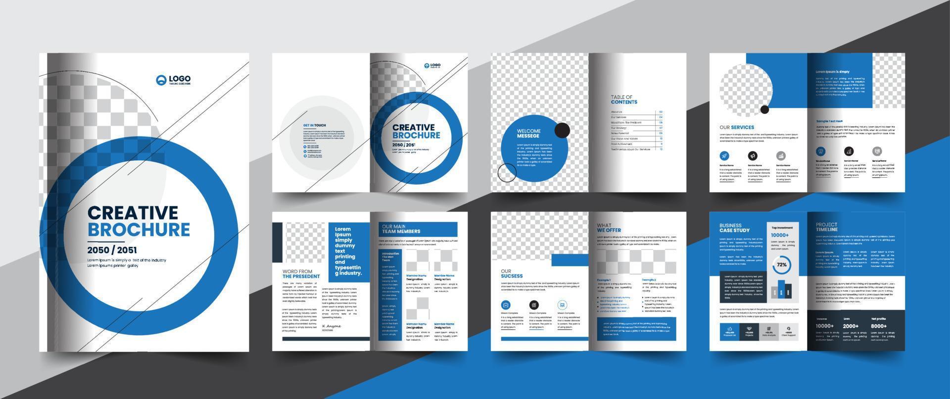 folleto de perfil de empresa corporativa folleto de informe anual diseño de concepto de diseño de propuesta comercial vector